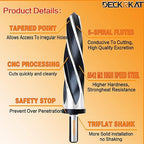 1-3/16" Reamer Drill Bit for Metal, M2 HSS Taper Reamer for Steel, Alloy, Wood, Plastic to Align, Enlarge Holes – 5-Spiral Flutes,1/2"Non-Slip Shank, 30mm Car Reamer, Bridge Construction Reamer.