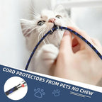 Expandable Braided Sleeving, PET Automotive Wire Loom, Flexible Cable Management for Audio Video and Other Home Device, Cord Protector from Pets (Black Purple, 1/4" x 25ft)