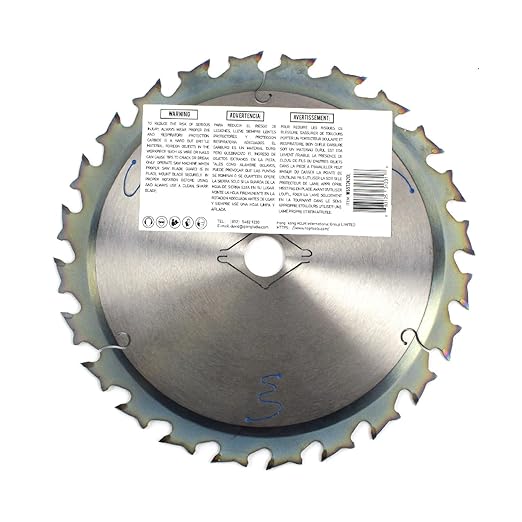 10-Pack 6-1/2" 24-Tooth 5/8“ Arbor Woodworking Circular Saw Blade,Framing/General Purpose, Special Anti-Thermal Adhesion Coating on Cutting Edge - TA,High Finish,Long Life,6-1/2" 24T 5/8"