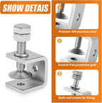 0.8 Inch C Clamps, 6 Pack 304 Stainless Steel C Clamps for Woodworking and Welding,Stable Wide Jaw Opening Tiger Clamp for Construction Household Mount(21mm)