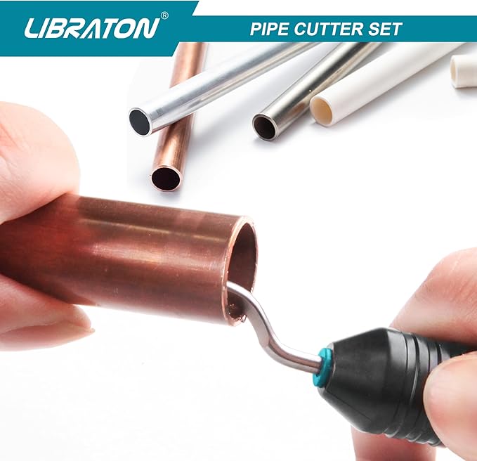 Libraton Pipe Cutter, Tubing Cutter, Copper Pipe Cutter, 5/32” to 1-1/4” Outer Diameter, Tube Cutter with Deburring Tool, Copper Cutter, Pipe Cutter Tool for Copper, and Thin Stainless Steel Tube