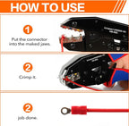 Wire Crimping Tool for Insulated Electrical Connectors- AWG 22-10 Ratchet Wire Crimper Tool- Racheting Wire Crimps for Insulated Connectors and Terminals