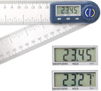 Digital Angle Finder,2 in 1 Digital Protractor, 7 inch / 200mm Stainless Steel Digital Angle Ruler with Zeroing and Locking Function
