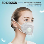 Head Mounted Face Dust Mask 20PCS,7 Layer Breathable Valve Disposable for Protection Construction Sanding Adult