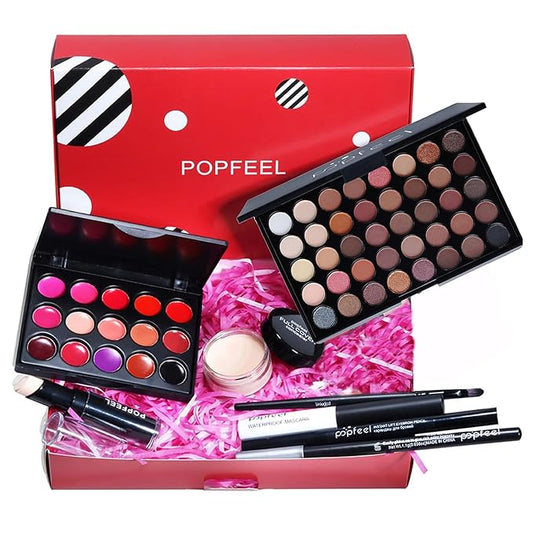Makeup Kit for Women, All in One Makeup Gift Set for Women and Teen Girl, Full Makeup Kit with Lipgloss Eyeshadow Palette Concealer Stick Mascara Eyeliner Pencil Eye Shadow Brush-VeraVaultWomen