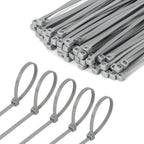 8 Inch Silver Zip Tie 1000 PCS, 40 Lbs - Small to Medium Zip Tie, Nylon PA66 UV Resistant Cable Tie Heavy Duty for Indoor and Outdoor Use - Ideal for bundling and securing objects