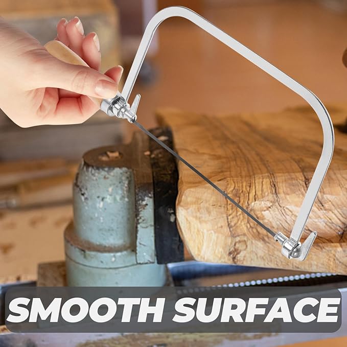 1 Set Woodworking Coping Saw U-Shaped Saw Mini Hand Coping Frame Small Carving Japanese Hand for Wood Board Plastic and Metal Cutting (With 4Pcs Replacement Blades)