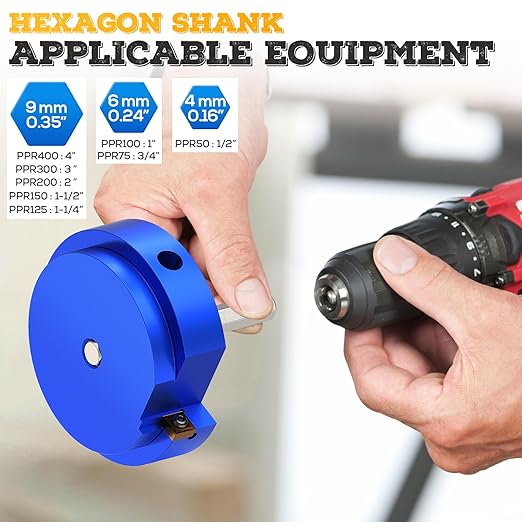 8PCS PVC Pipe Reamer Kit - SCH40 Aluminum Deburring Tool Kit (1/2" to 4") | Dual-Blade Technology | Deburring Tool for PVC & ABS Pipes | Fits Standard 1/2" Drills