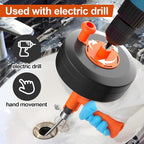 Drain Auger, Plumbing Snake With Drill Adapter, 35ft Heavy Duty Flexible Sink Steel Plumbing Auger Bathroom Hair Clog Removal Tool, Manual Or Powered - No auto retract or feed