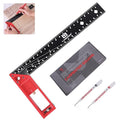 12 Inch Framing Square Carpenter Square, Tri Square Tool, Try Square for Woodworking, T Square Ruler, L Square Ruler, Right Angle Ruler，Framing Tools, Anodized Ruler Body, Red & Black