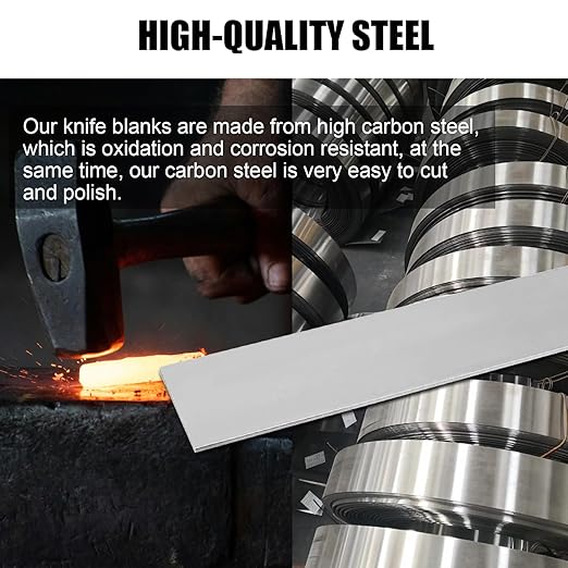 3 Pack 15N20 Steel for Knife Making - 12"x1.5"x1/8" 15N20 Steel Flat Stock Knife Blanks for Knife Making DIY