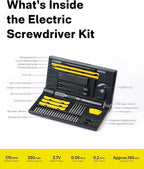 HOTO Electric Precision Screwdriver Set, 48 in 1 Electronics Tool Kit, Magnetic Bits & Box, LED Light & 2 Torque Settings, Mini Screwdriver Set for Eyeglasses, Watches, Phones, Laptops, Cameras Repair