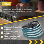 1 x 30 Inch Sanding Belt, 6 Pcs 36 Grit Zirconia Knife Sharpener Belts Work Sharpening for Belt Sander Knife Carving Tool Metal Working