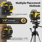 IKOVWUK 4x360° Laser Level, Self-leveling Tool for Construction, Tiling Floor & Picture Hanging, 4D Cross Line Laser Level with Remote Control, 16 Lines Vertical/Horizontal level with 2*4 Ah Battery