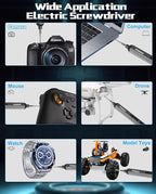 Mini Electric Screwdriver 3.7V, FIRRAX 76-in-1 Small Precision Electric Screwdriver Set with 5 Torque Levels, S2 Magnetic Bits, LED Lights, Power Screwdriver Repair Tool Kit for Laptop/Phone/Camera