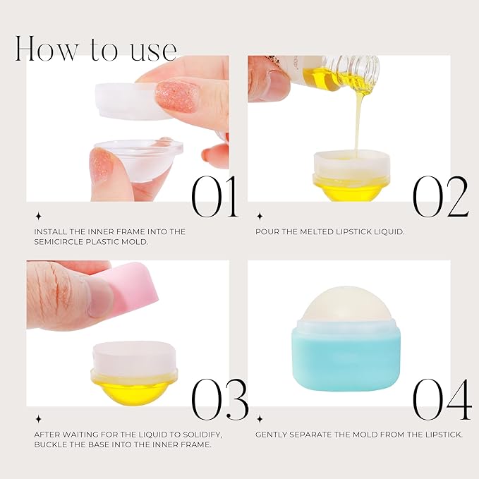 0.25 oz（7g） Empty Lip Balm Square Containers Tubes Lipstick 12 Pieces for Make Natural Lip Balm Lip Care - DIY & BPA FREE (Blue)-VeraVaultWomen