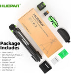 Laser Level with 47in Tripod Self Leveling, HUEPAR 98Ft Laser Level Green Line Laser Cross Line Laser Leveler Tool for Picture Hanging, Tile, Home Renovation, Indoor Project, Battery&Goggles Included