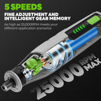 PHALANX Rotary Tool - 4V Cordless Rotary Tool Kit Accessories 80 PCS 2500mAh Li-Ion Battery, Preset 5 Speed Adjustment Grinder Tool for Cutting Sanding Carving Polishing Engraver DIY Crafts