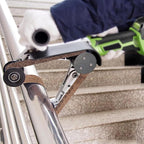 1-1/2 x 30" Non Woven Surface Conditioning Sanding Belts for Pipe Tube Polisher Sander, 1 Each of 150 240 Grit Nylon Brushed Sander Paper for Pipe Belt Sander, 1.5 x 30" Sand Belts for Metal, 2 Pack