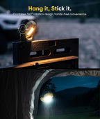 Rechargeable Work Light, 1200LM Magnetic Light with IPX4 Waterproof, 4000mAh Battery Led Work Light, Mechanic Light for Car Repair, Camping, Emergency (1 Pack)