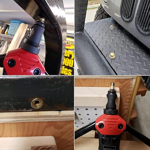 WETOLS 16" Rivet Nut Tool, Professional Rivet Nut Tool Kit with 11 Metric & Inch Mandrels M3 M4 M5 M6 M8 M10 M12, 10-24, 1/4-20, 5/16-18, 3/8-16, 110pcs Rivnuts and Blow Carry Case - WE-889