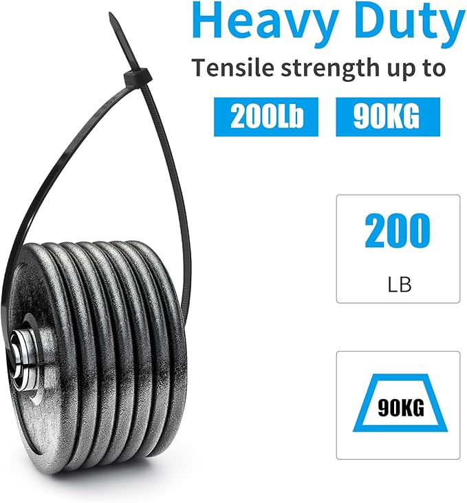 XINGO Purple 16 Inch Zip Ties Heavy Duty 100 Pack, 200 LBS Ultra Strong Plastic Wire Ties, Large Cable Ties Extra Long Tie Wraps, Indoor and Outdoor UV Resistant