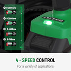 1/2 inch High Torque Cordless Impact Wrench, 700 Ft-lb Power Electric Impact Gun, with 2-Hour Fast Charger, 21V 4.0Ah Battery, 1 Tool Bag, 5 Sockets