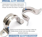 20 Pack 2 Inch 50mm U Bracket Rigid Pipe Strap Clamp, Two Hole Strap U Tube Pipe Conduit Clamp Clip for Pipe Fixing