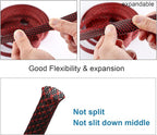 25ft - 1.5 inch PET Expandable Braided Sleeving – Blackbred – Alex Tech Braided Cable Sleeve