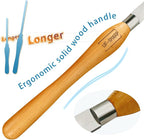 1 inch Round Nose Scraper, M2 Cryo High Speed Steel Wood Turning Tools with Beech Wood Handle