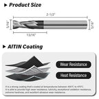 5/16" Micrograin Carbide Square End Mill Set 2 Flute HRC 55 AlTiN Coating End Milling Bits for Milling Alloy Steels, Hardened Steel, CNC Router Bits