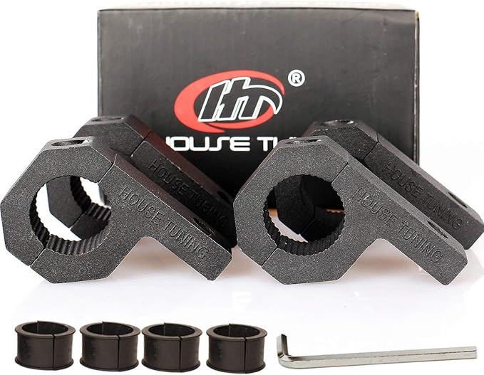 0.875" Bull Bar Clamps, LED Light Bar Mount Bracket,LED Off-Road Light Horizontal Bar Clamp Mounting Kit for 7/8 inch Tube Mount (Pack of 4) (0.875"-Clamp Mount Kit)
