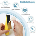 Windspeed 2+70 Pcs Mini Detail Sander, Finger Sanders for Wood Micro Sander for Detail Work Finger Sander for Crafts Small Projects, Include 40 60 80 120 150 220 400 Grit Sandpaper