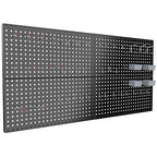 4x2ft Metal Pegboard Kit for Tools Storage, Black Pegboard Wall Organizer with Hooks and Pegboard Bins