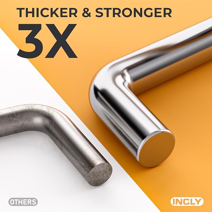 INCLY 4/6 Inch Pegboard Hooks, 36 Pack Heavy Duty Double Arm Peg Board Straight Hooks, Peg Board Tool Hangers Fit for 1/4" Pegboard Garage Hanging Tools, Craft Organizing, Kitchen, Store