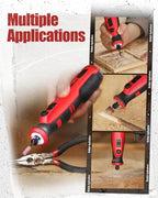 AVID POWER Cordless Rotary Tool 8V Rechargeable Grinding Tool for Dog Nail, 5 Speeds, 60 Pcs Accessories for Carving, Engraving, Sanding, Polishing and Cutting (Light Red)