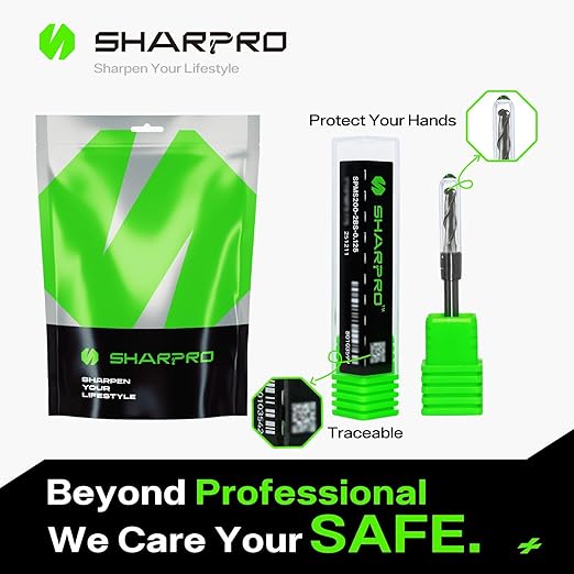 Carbide Ball Nose End Mill 2 Flute 1/8 Inch SHK. and Cutting Dia. 3D Carving, High-Speed and Deep Cutting, AlCrN Coated, Apply for Alloy Steel, Stainless Steel and Various Cast Iron.