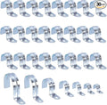 Tanstic 30Pcs 1/2 Inch EMT Pipe Strap Zinc Plated Steel One Hole Strap Conduit Clamp Rigid Pipe Strap for Pipe Fixing