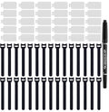 60 Pieces Cable Labels & Reusable Hook and Loop Fastening Ties Set - 30 Pieces Cord or Wire Labels & 30 Pieces Labels for Electronic Cords, Home & Office Cord Management
