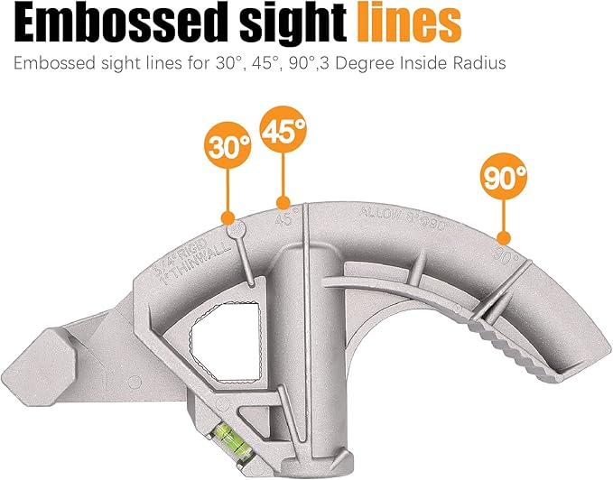Conduit Hand Bender Tool for 1inch EMT and 3/4 inch Rigid Pipes.8 Degree Inside Radius.(Aluminum)