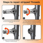 1-1/2"-11-1/2 NPT Pipe Tap, Precision Carbon Steel NPT Tap Set for Clean Accurate Threads, 1-1/2-11-1/2" NPT Tap, Perfect for Plumbers Mechanics DIYers, with Durable Plastic Case.