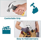 Small Claw Hammer - Mini Hammer for Women&Kids, Camping Hammer, Stubby Tack Hammer, Nail Hammer with Magnetic (Blue)