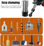 M14 5/8"-11 Thread Angle Grinder Extension Shaft Set 2PCS Electric Drill Conversion Collets Adapter Woodworking Tool Accessories Include Spring Collet (1/8,1/4, 3/8, 1/2)