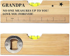 Fathers Day Birthday Gifts for Grandpa Dad from Daughter Son Wife Wooden Spirit Level Valentines Christmas Thank You Gifts Ideas for Daddy New Dad Grandpa Papa