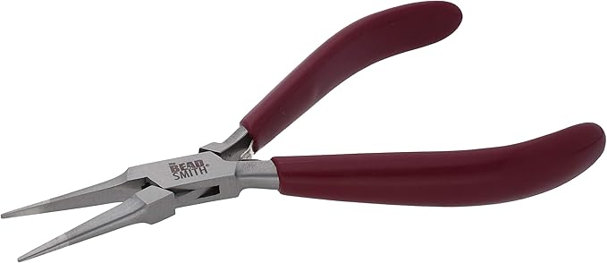 The Beadsmith Casual Comfort Long Chain Nose Plier - 6 inches (152mm)- Pvc Handle - European Design & Quality, Tool for Jewelry Making