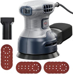 Orbital Random Sander Tool, 360W, 13000 Rpm, 150 * 150Cm, 6 Variable Speeds With Dust Bag, Wood Mouse Palm Hand Sander, Detail Power Rotary Electric Sander, Small Handheld Mini Rotary Sander
