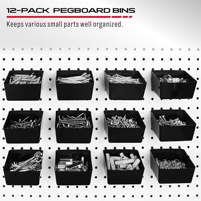 300-Piece Pegboard Hook Set, Pegboard Organizer Accessories for Hanging, Durable Metal Hooks for Tool Organization, Garage, Workshop, and Craft Storage