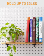 INCLY 60 Pack 6 Inch Black Pegboard Hooks, 1/4" Heavy Duty Peg Board Shelving Hooks Accessories, Peg Board Tool Hangers Only Fit 1/4" Pegboard Hanging Tools Garage, Craft Organizing, Kitchen, Store