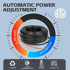 140FT（3FT-200FT） Pipe Heating Cable for Pipe Freeze Protection, Heat Cable for Water Pipes(Metal and Plastic), Pipe Heat Tape Keeps Water Flowing at -40°F 5w/ft, 120V