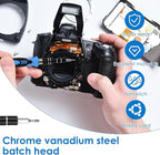 142Pcs Manual Precision Screwdriver Set Ergonomic Electronics Repair Screwdriver with 120 Bits for Repairing Phone Computer Tablet